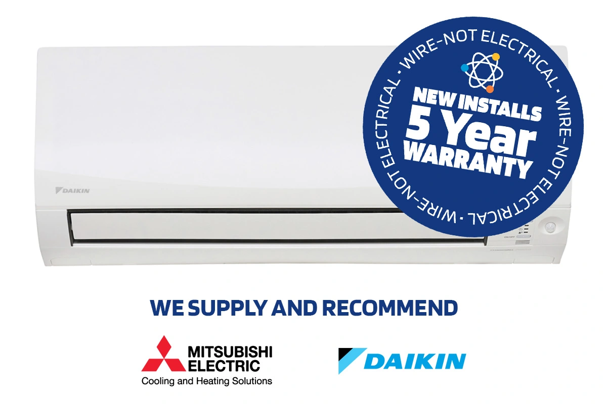 We suppy and recommend Mitsubishi and Daikin Air Conditioning Systems - Get a 5 Year Warranty