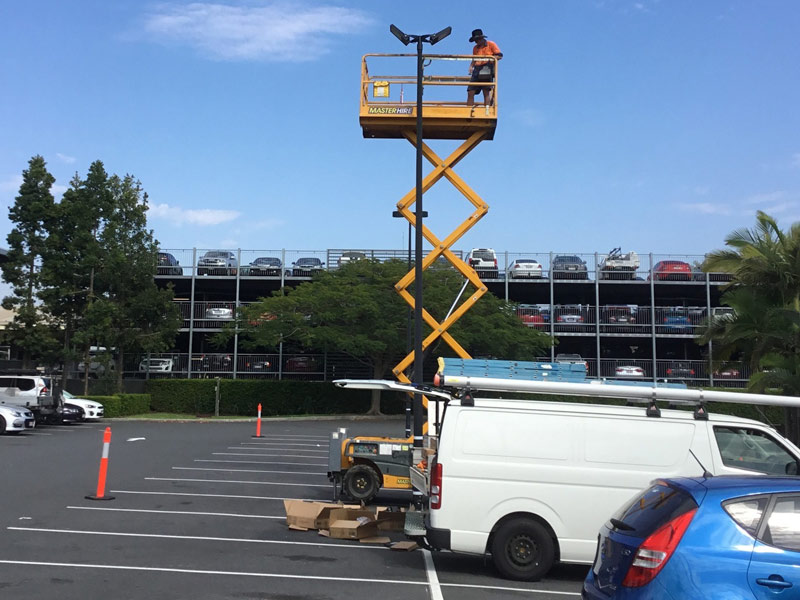 Car park lighting installation Brisbane