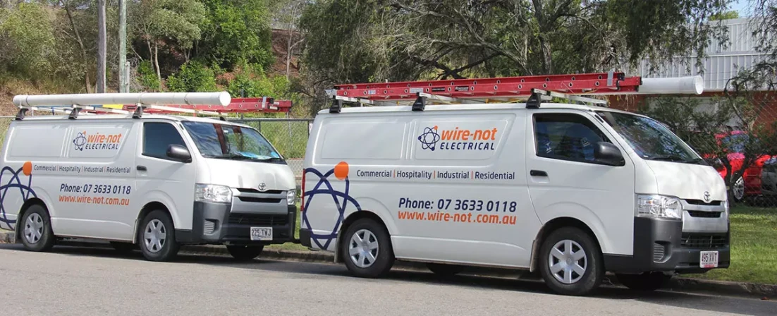 Wire-Not Electrical Team on site at job in Geebung